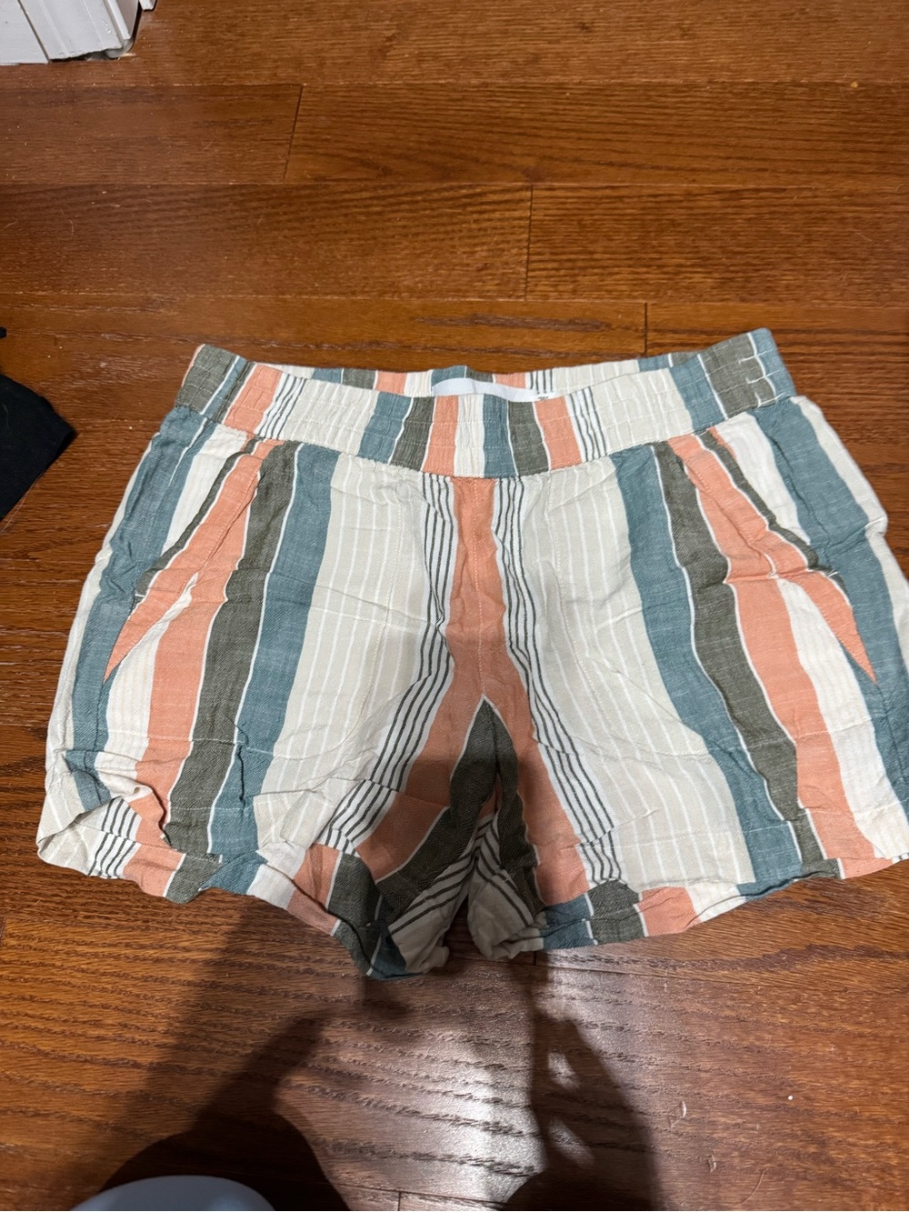 Sonoma Striped High-Waist Shorts in Teal, Coral, Cream or 2/$10 linen shorts